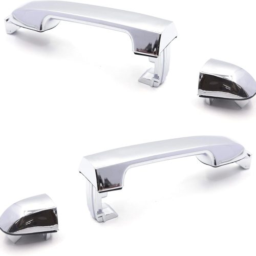 Set of 2 Rear Left Right Pair Exterior Chrome Door Handle Set Replacement for Kia Forte Cerato Forte5 2009 2013